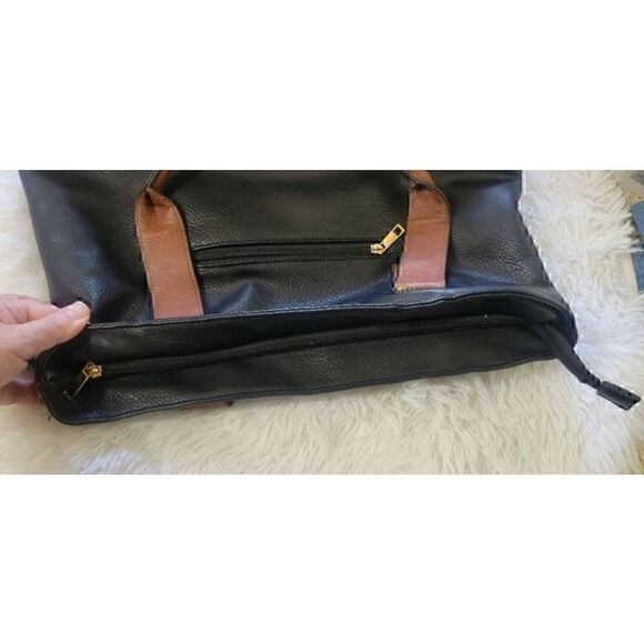 MKF Collection By Mia K. Wadena Tote Bag Black Brown M-Embellished *Defect, Used - Picture 5 of 10